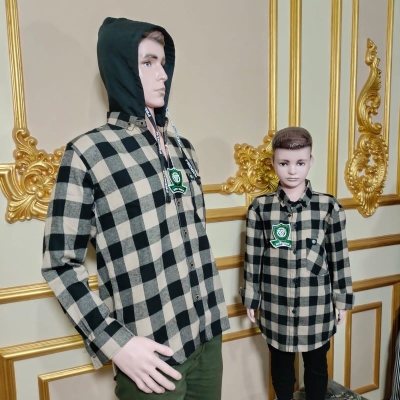 KEMEJA FLANEL HOODIE KEMEJA FLANEL PRIA DAN WANITA KEMEJA FLANEL JUMBO KEMEJA FLANEL ANAK