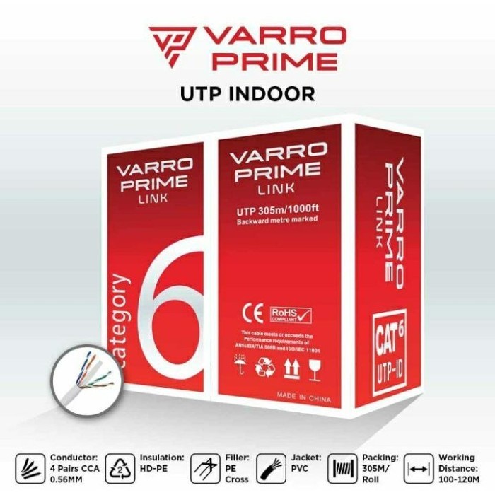 KABEL VARRO PRIME UTP CAT 6 INDOOR