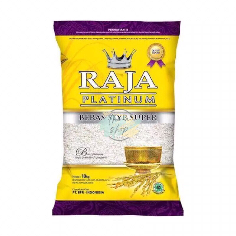 

Beras 10kg raja platinum selancar