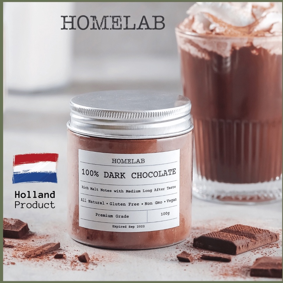 

[≛F79<] Homelab 100% Dark Chocolate Powder / Bubuk Coklat Asli Premium 100G Langsung Order Gan