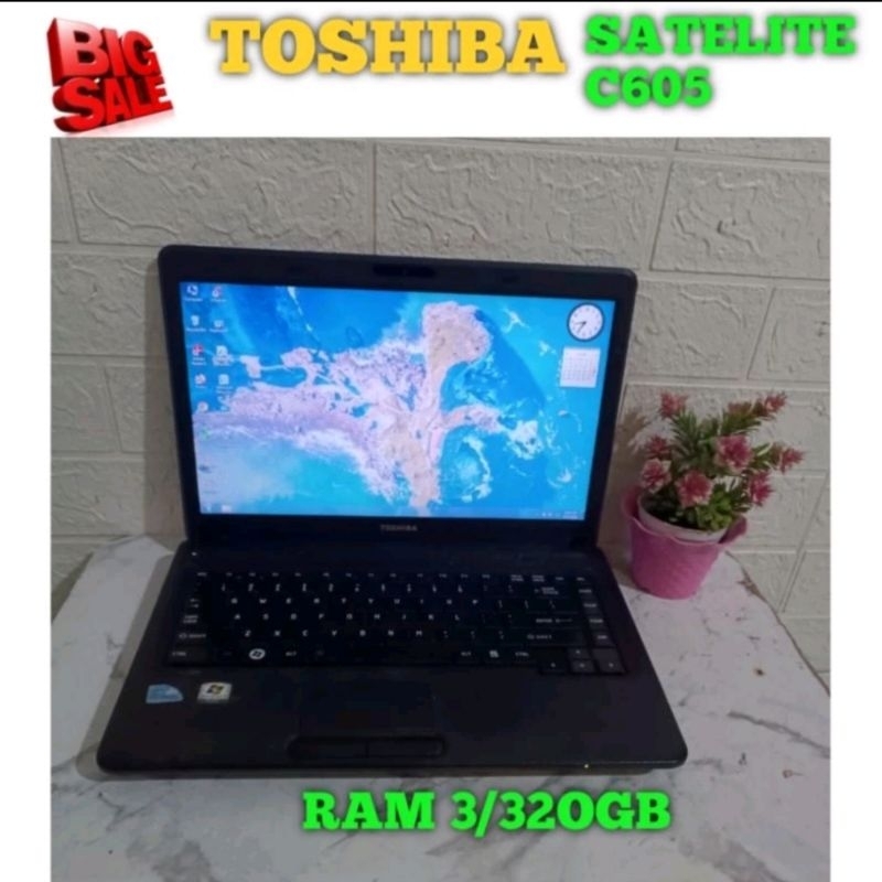 KOMPUTER LAPTOP TOSHIBA SATELITE | RAM 3/320GB | WINDOWS 7 |LAYAR 14 IN | SECOND TERMURAH