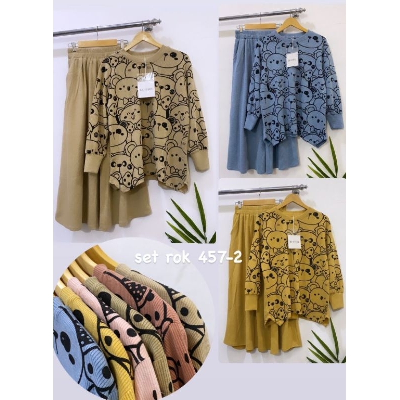 Kuyifei 457.2//One set rok//Set rok rajut premium//Setelan rok//One set rok//Set rok rajut//Setelan 