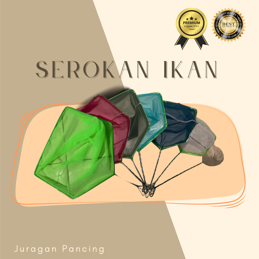 serokan jaring ikan kolam aquarium Jaring ikan seser ikan Kain Setrimin Halus Lembut Ringan Super Ku