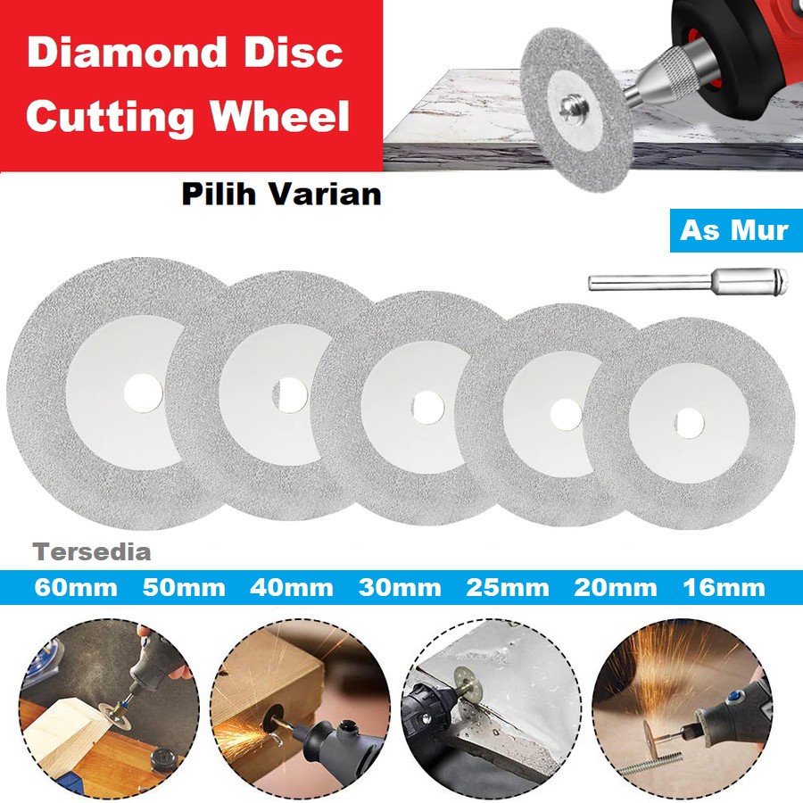 Mata Diamond Gerinda Potong Mini Grinder Tuner Besi Batu Logam Kaca