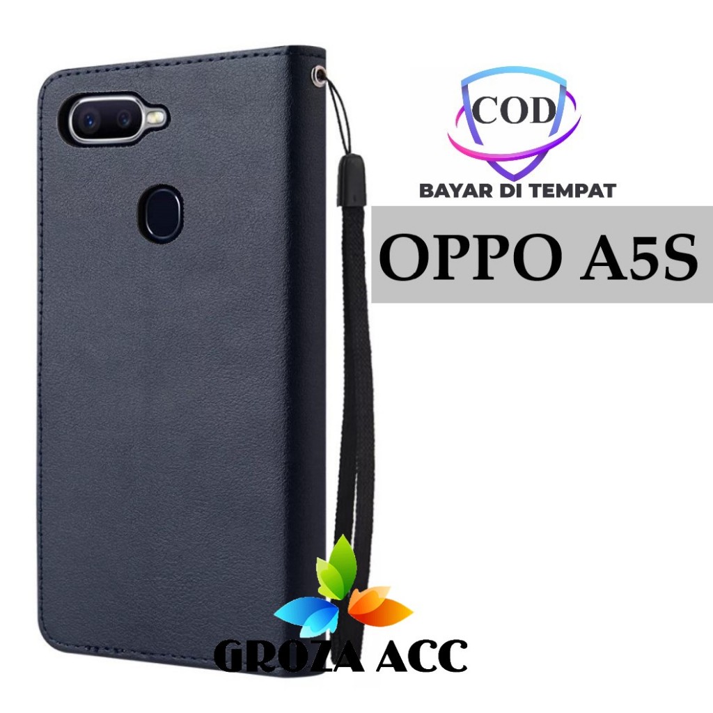Flip Case OPPO A5S Case Wallet Kulit Casing Dompet Case Wallet Leather Flip Case OPPO A5S Casing hp 