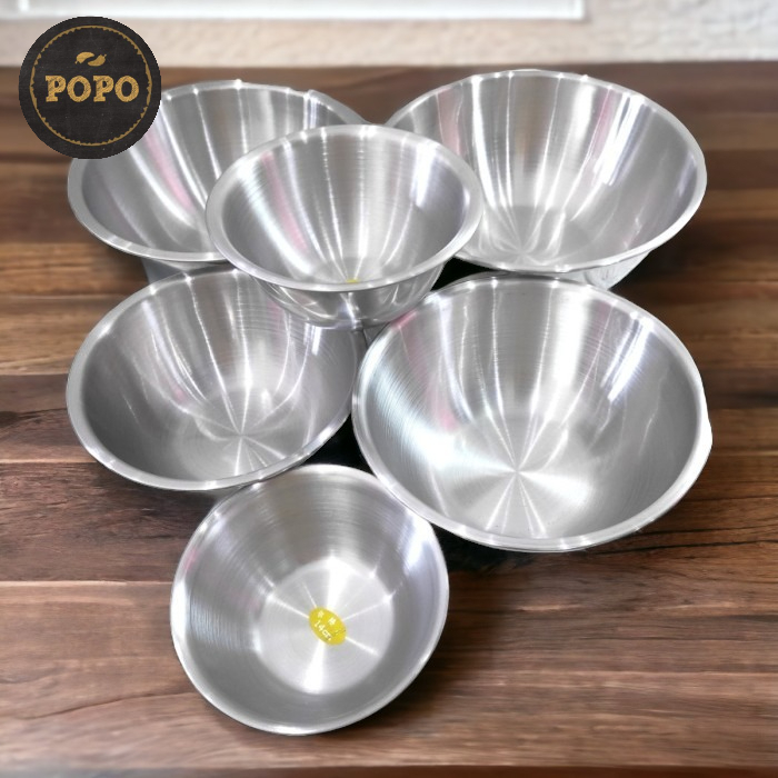 Mangkok Dalam Mangkok Tebal Stainless Steel Premium