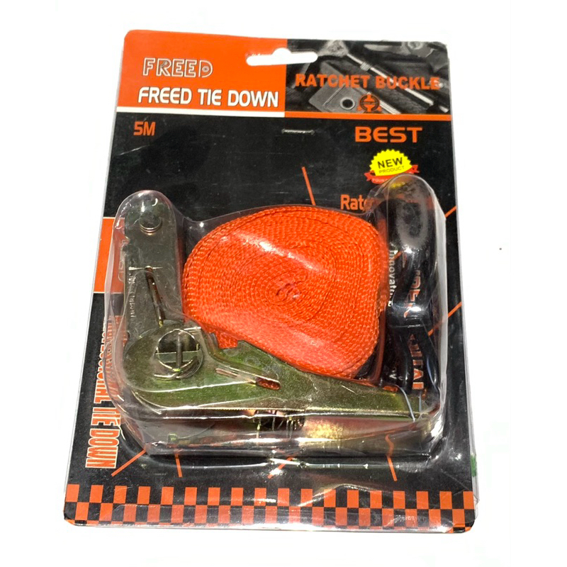 RACHET TIE DOWN 1INCH 1" 5METER MTR KECIL TALI KREK CARGO LASING SABUK PENGIKAT TALI IKAT BARANG TAL