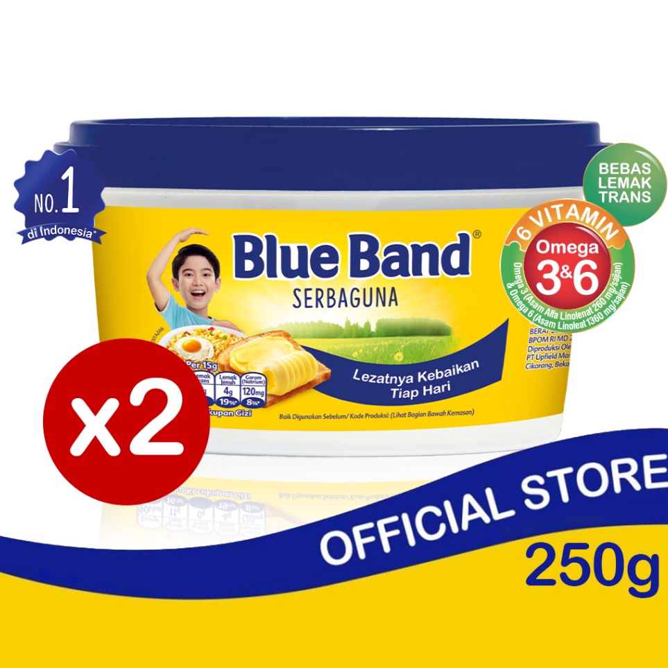 

[KODE CA0GO] Blue Band Serbaguna Margarin Masak (2 x 250 gr)