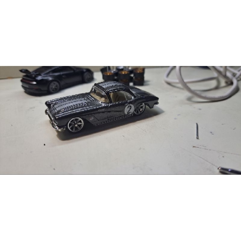 Hot Wheels 62 Corvette wheels swap ban karet Hotwheels Custom Ban Karet
