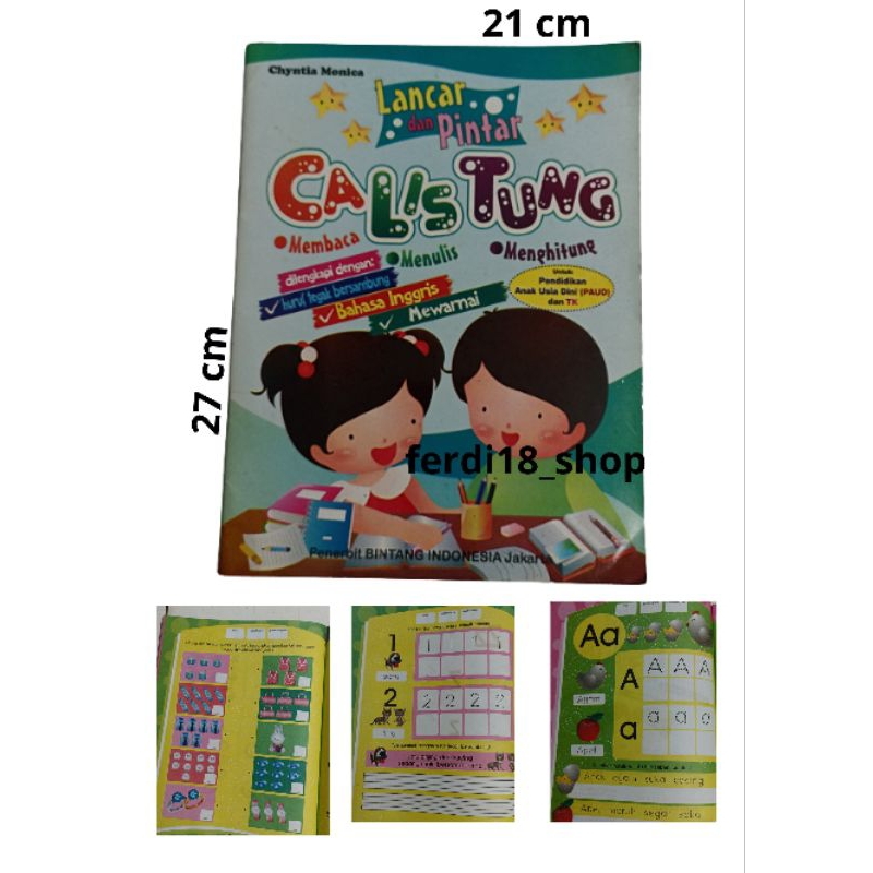 Buku Anak Lancar Dan Pintar Calistung Paud Dan Tk Membaca Menulis Menghitung Mewarnai Bahasa Inggris