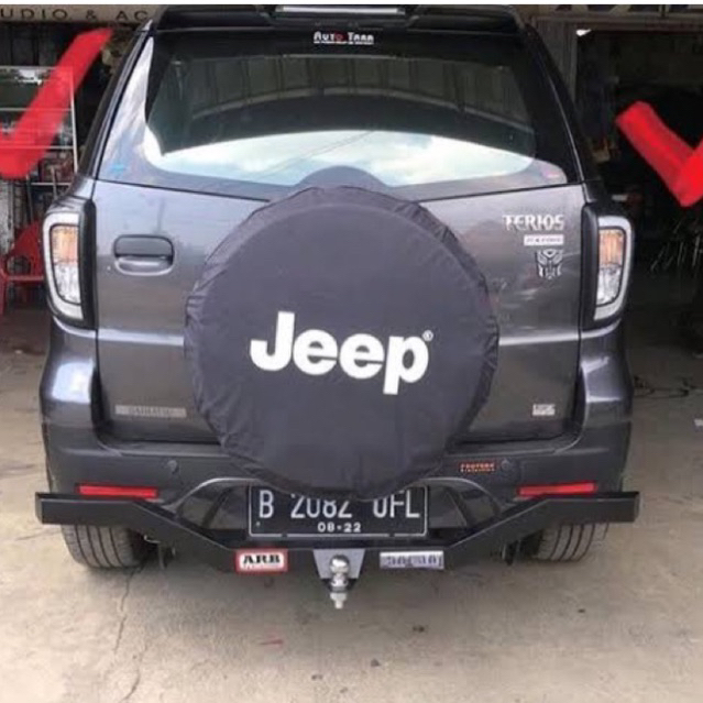 RUSH / TERIOS OLD 2010 2012 2014 2017 TOWING BAR ARB BELAKANG BESI PINTU MOBIL BAGASI HITAM MEDAN