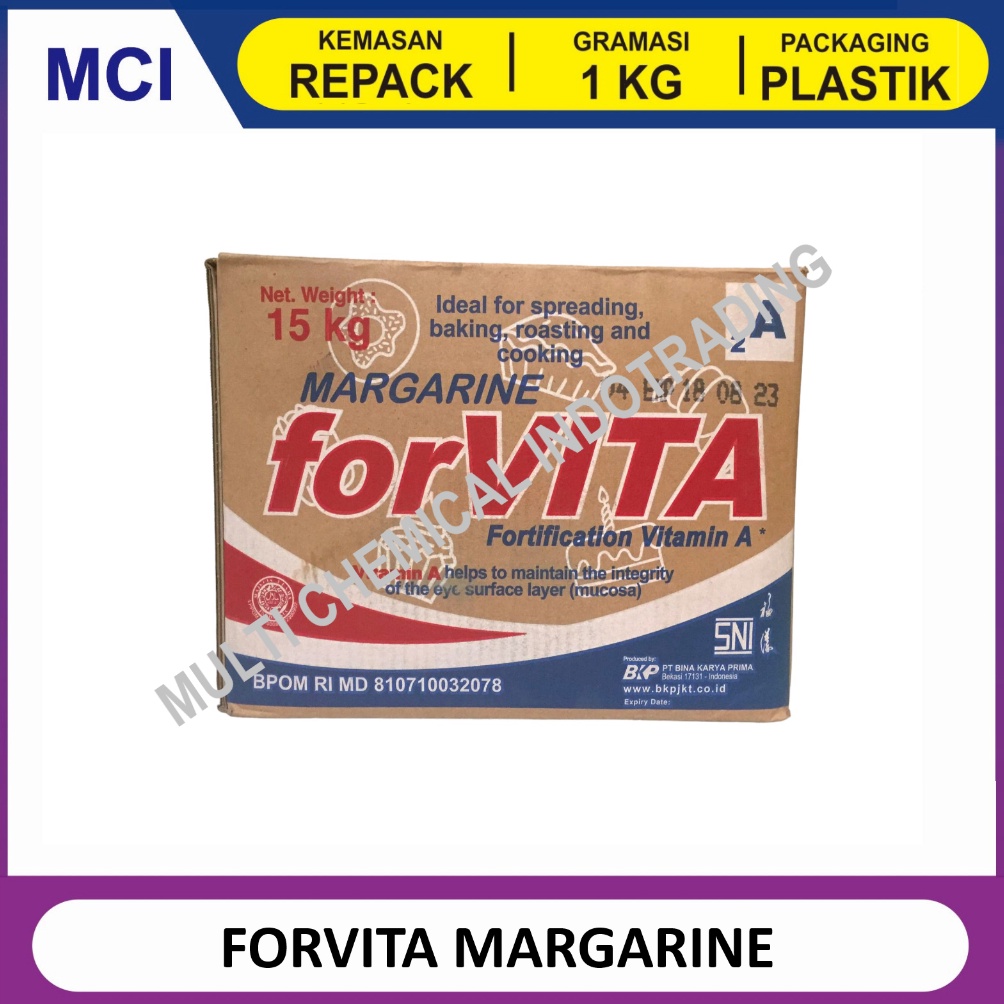 

[☚J1/] FORVITA MARGARINE GOLD REPACK 1 KG / MARGARIN FORVITA Baru Restok
