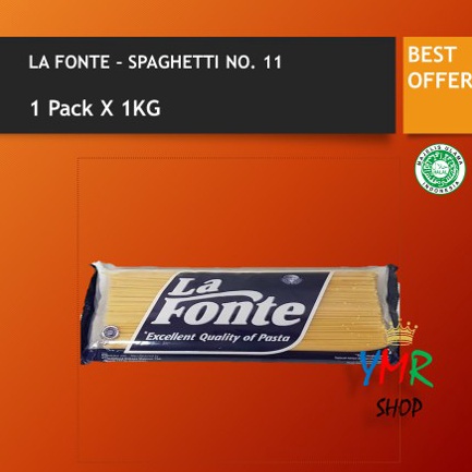 

Re4dy La Fonte Pasta Spaghetti No.11 1kg Spagetti Spagetti Spageti Instant 1 kg 1000Gram Bogasari [128]