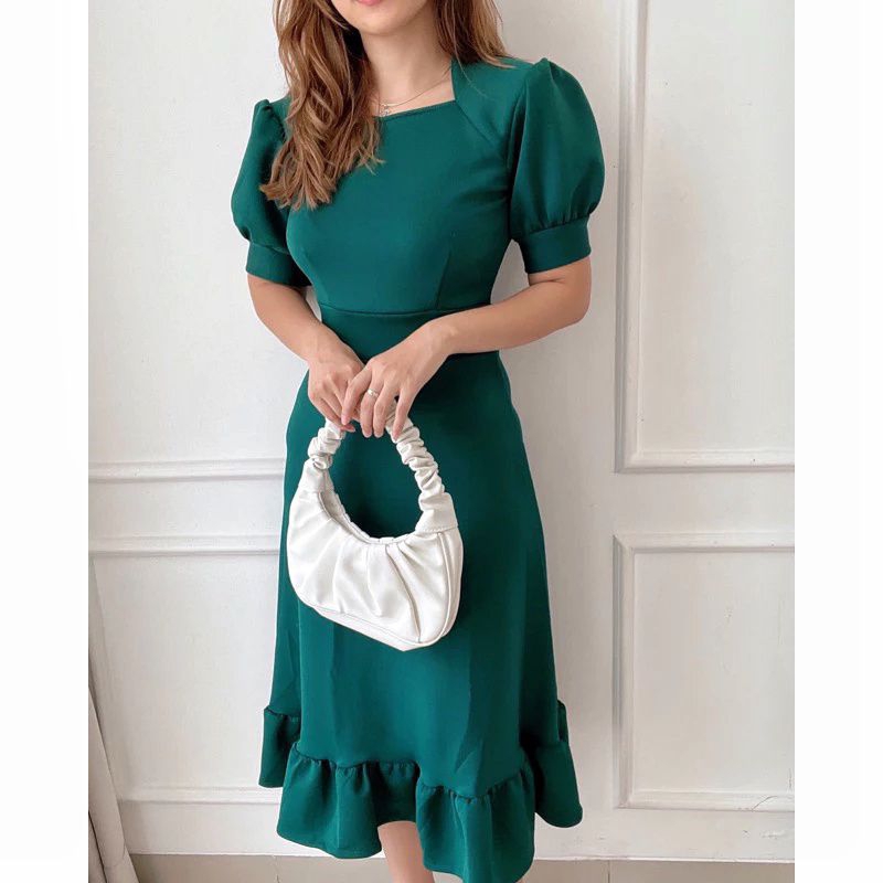 Dress pesta Scuba Premium polos kekinian/Tiffany Dress