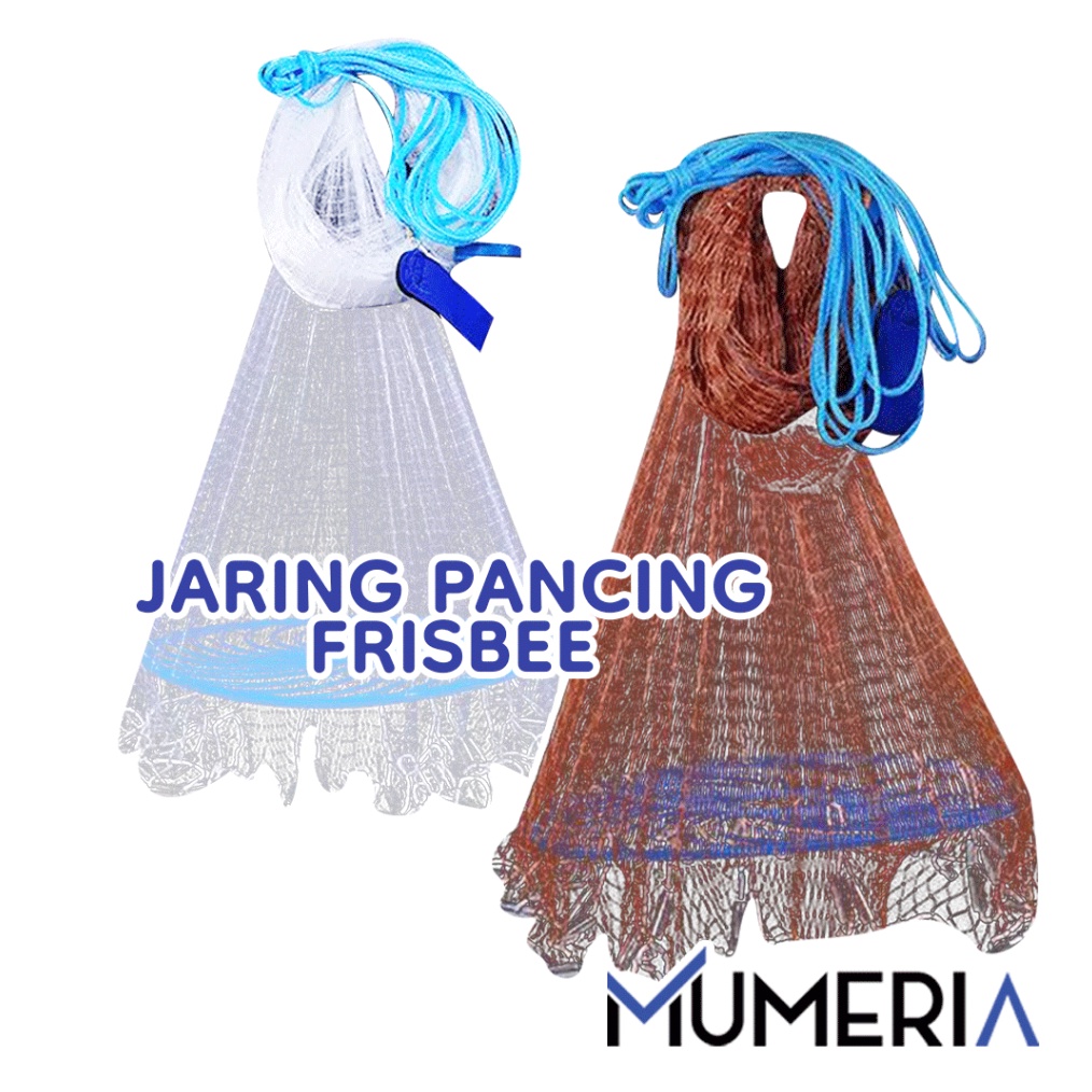 Terbaru dan terlaris Jaring Mesh Frisbee Pancing Jala Lempar Penangkap Ikan Udang Piring Bulat Peran