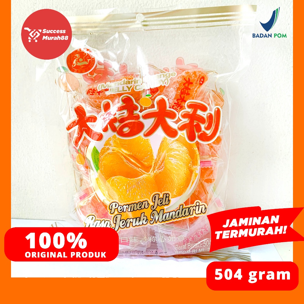 

78 JELI JERUK PERMEN 504GR (MANDARIN ORANGE JELLY CANDY) CHEN LIANG JI 6235