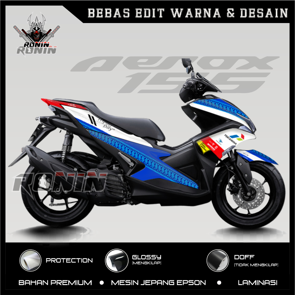 Sticker Decal FULL BODY Aerox 155 Motif Mandalika