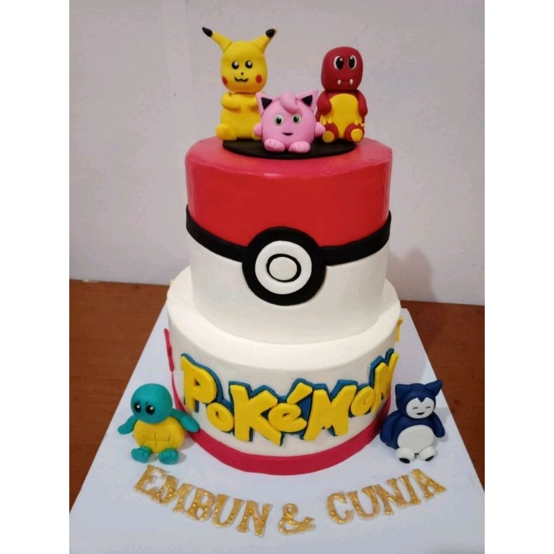 

birthday cake/kue ulang tahun pokemon ball