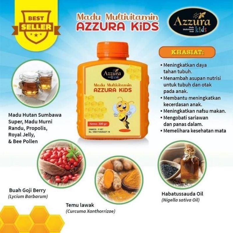 

Madu Azura - Madu Multivitamin Kids. Ukuran 500gr.