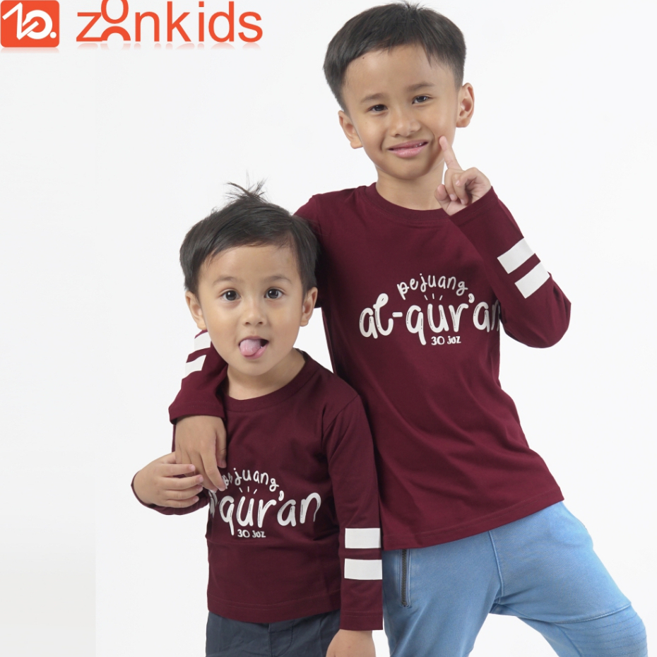 Kazeem Kaos Dakwah Anak Laki Laki /  Baju Lengan Panjang Anak Laki Laki / Kaos Muslim Anak Laki - Laki / Kaos Lengan Panjang Anak Laki laki / Baju Kaos Anak Laki Laki / Kaos Muslim Anak / KAZEEM Kids Usia 2 - 12 Tahun