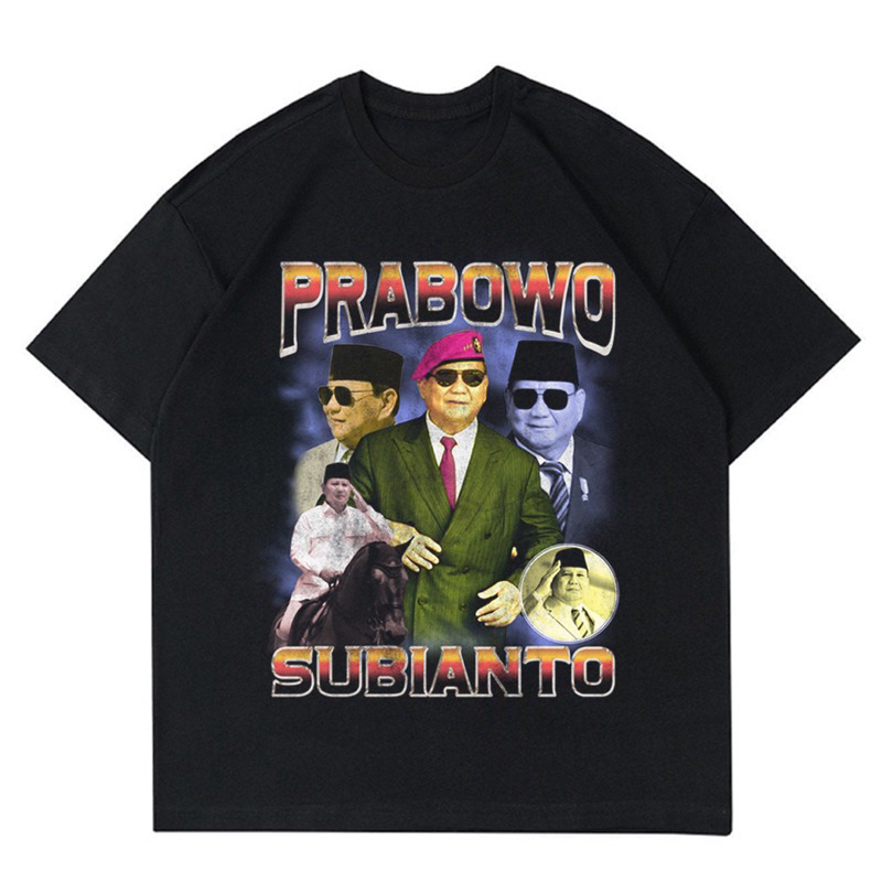 KAOS PRABOWO VINTAGE | T-SHIRT BAJU GAMBAR PRABOWO | KAOS PILPRES 2024