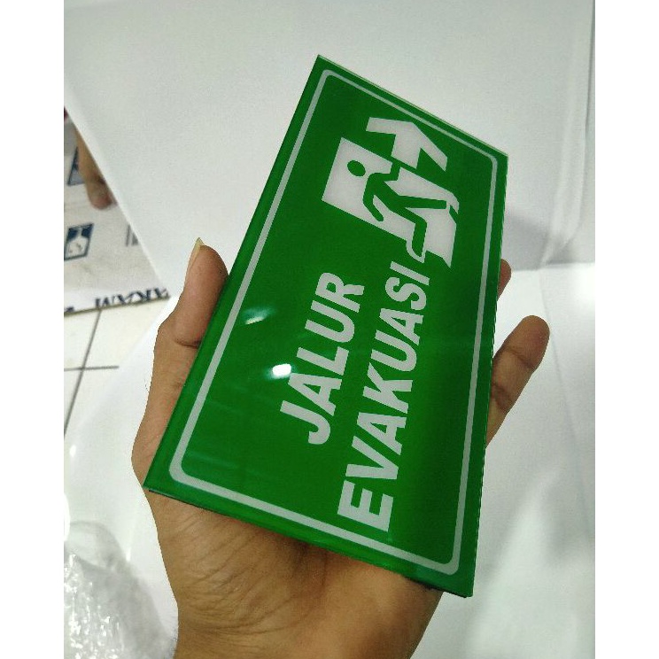 

➞Ready Stok acrylic rambu evakuasi jalur M80