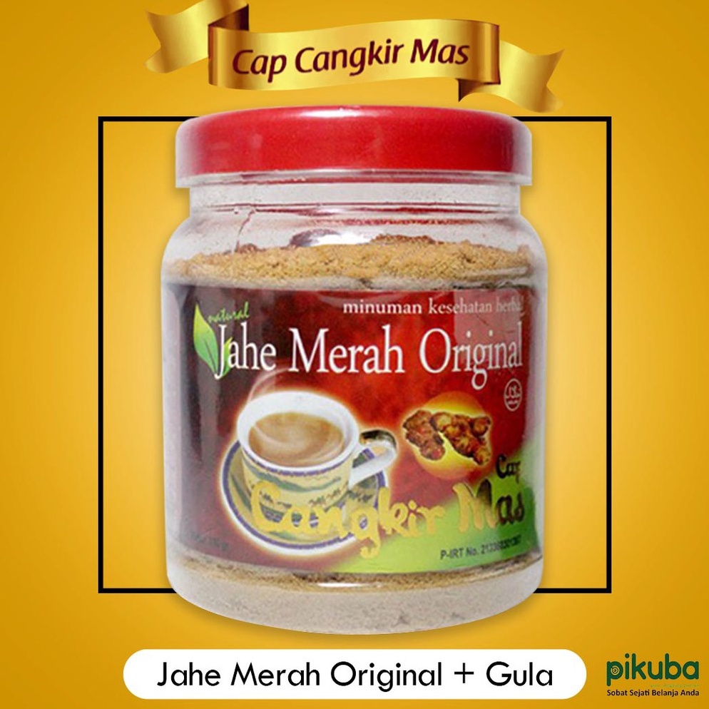 

[M8D42] Cangkir Mas Jahe Merah Original Plus Gula Alami Minuman Kesehatan Herbal Jahe Merah Instant (330 gr) mwpvb