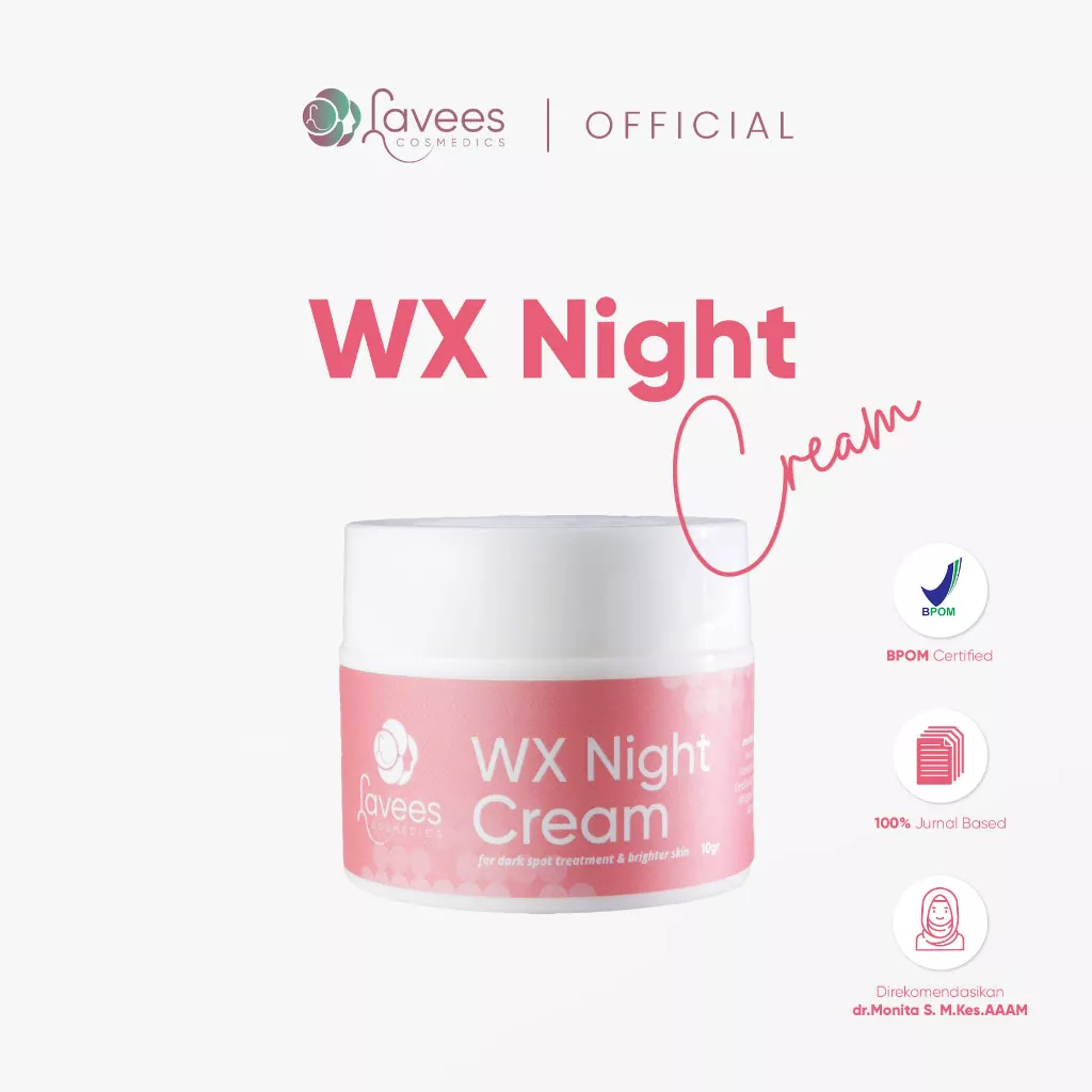 Lavees Cosmedics- Simple Set Day & Night Cream for Dark Spots WX Night Cream BPOM Luminous Sunscreen