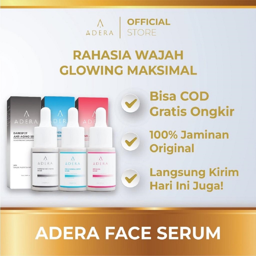 PAKET SKINCARE SERUM ANTI ACNE SERUM PEMUTIH BRIHTENING SERUM FLEK HITAM ANTI AGING WAJAH MEMBANDEL 