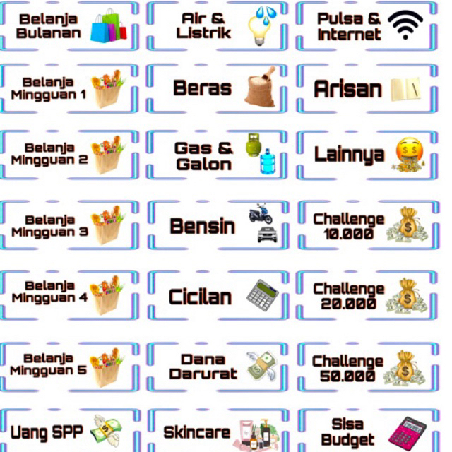 

STIKER DISIPLIN KEUANGAN untuk organizer