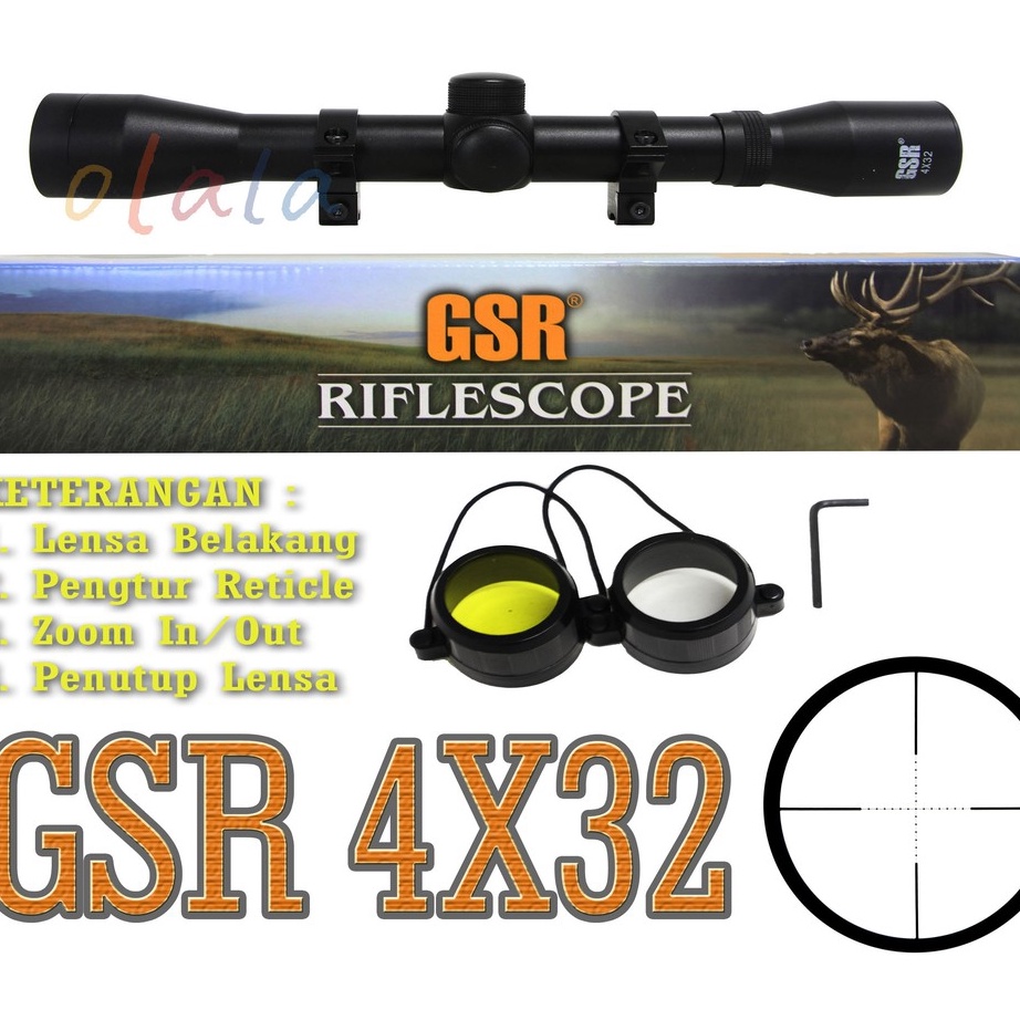 Terlaku. Teleskop Riflescope GSR 4x32.