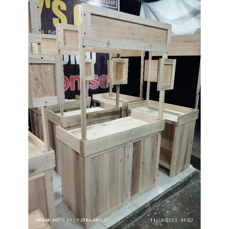 PROMO Meja Jualan Lipat Meja Booth portable Full Kayu