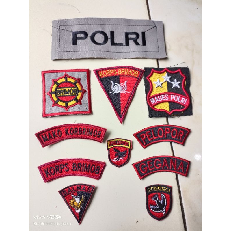 LOGO BORDIR KORPS BRIMOB BED BRIMOB BETGE MAKO KORPS BRIMOB BED POLRI LOGO BET POLRI BRIMOB TERMURAH