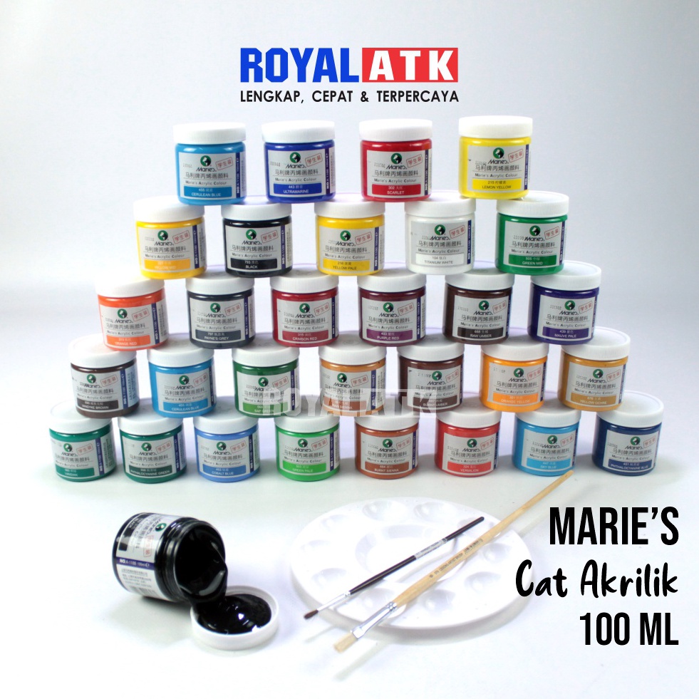 

➧ Maries Acrylic Paint / Cat Akrilik Maries 100ml ❀Ready