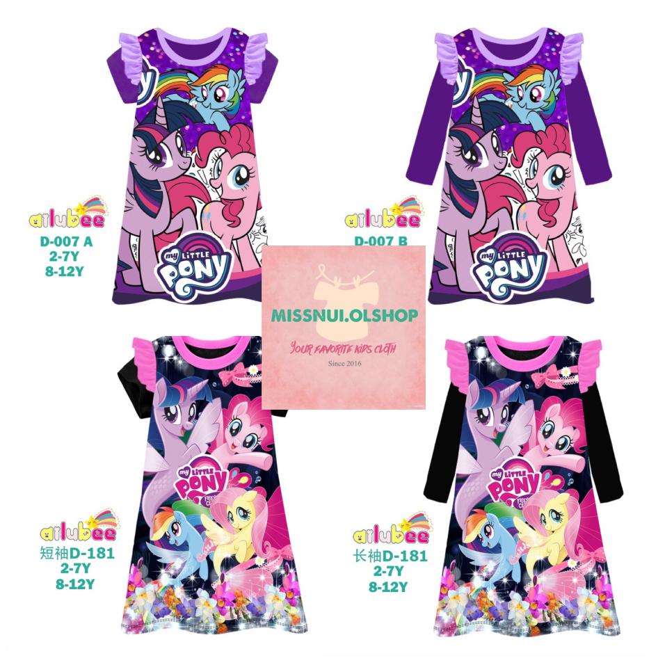 [READY] DASTER HOMEDRESS PIYAMA BAJU TIDUR ANAK IMPORT AILUBEE D 007, 181 LITTLE PONY