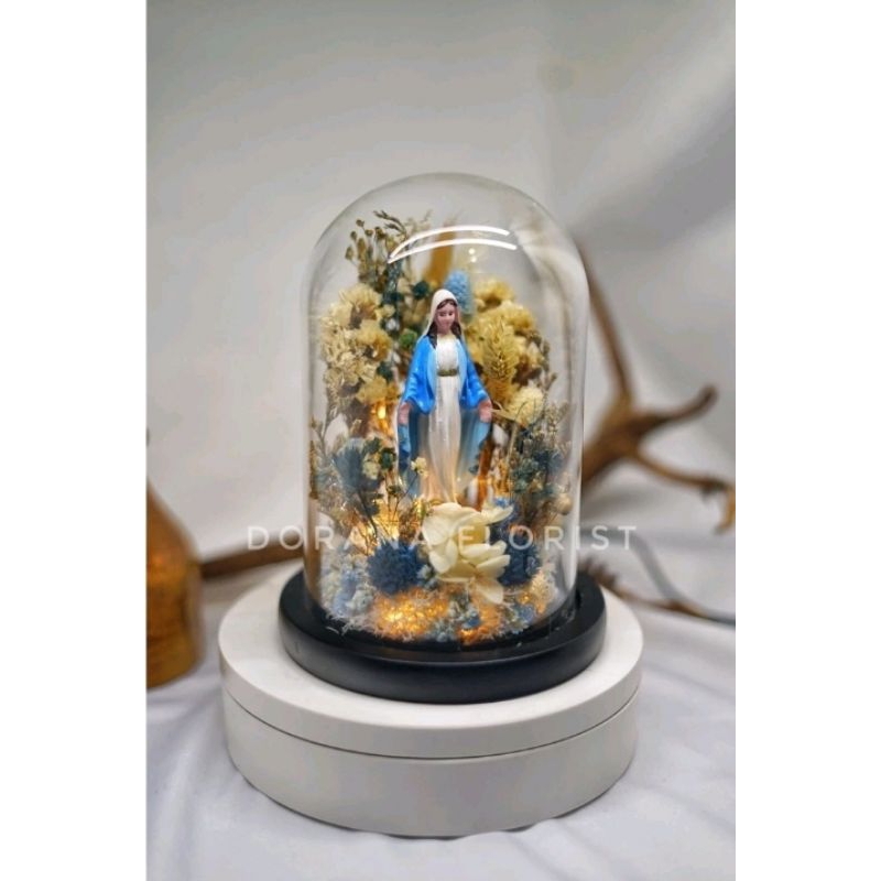 PREMIUM FLOWER GLASS DOME ROHANI NATAL DORANA