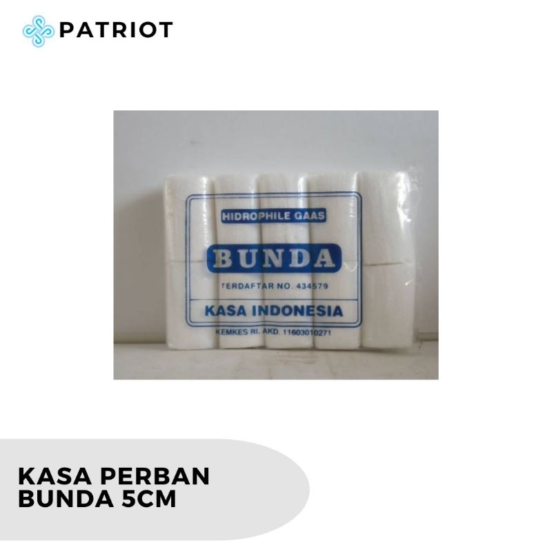 Kasa Perban Gulung Hidrophile Bunda 5 cm, 10 cm, 15 cm 1 pack isi 10 pcs