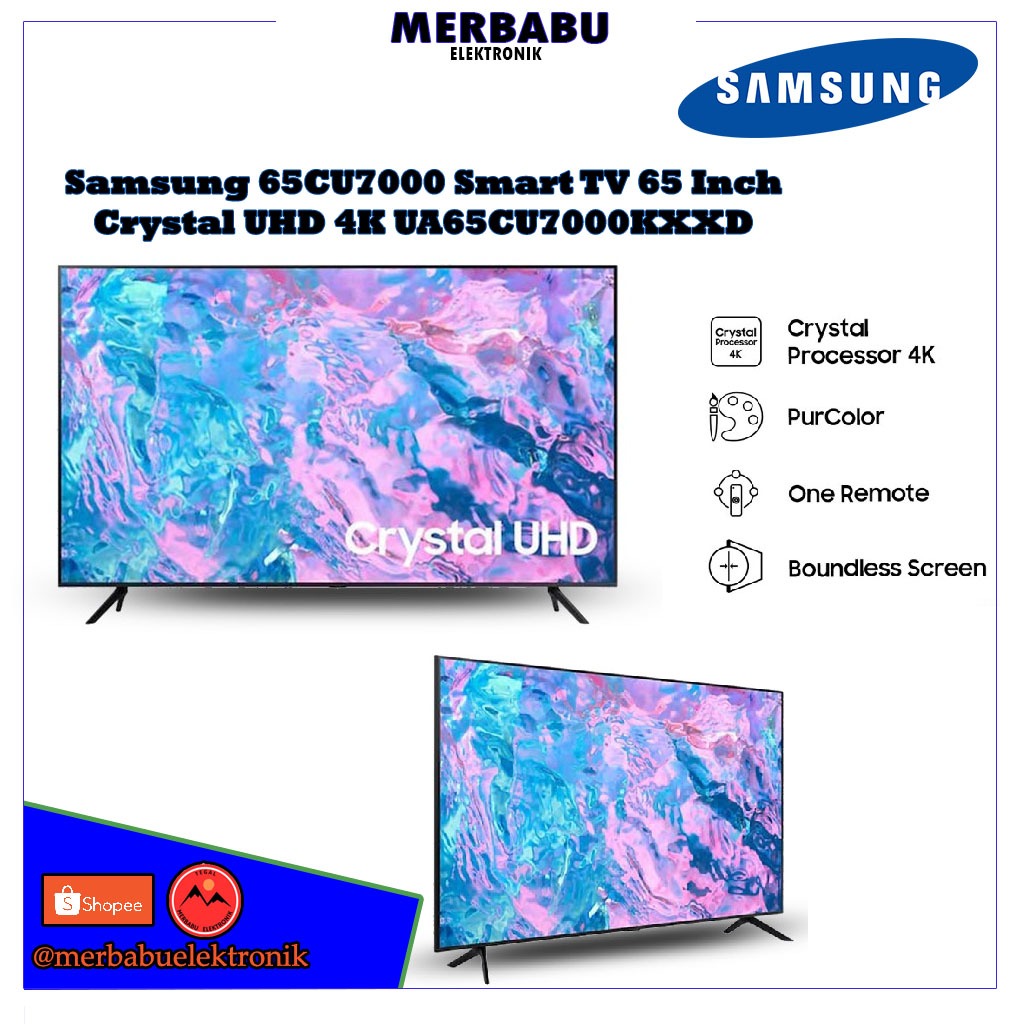 Samsung SMART TV 65DU7000 Crystal UHD 4K 65 Inch