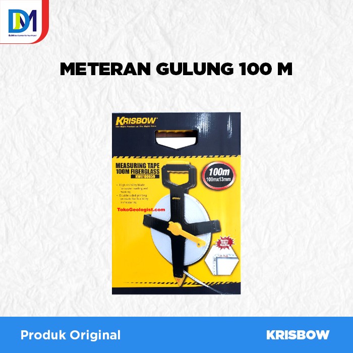 Meteran Gulung 100m Krisbow Meteran Proyek