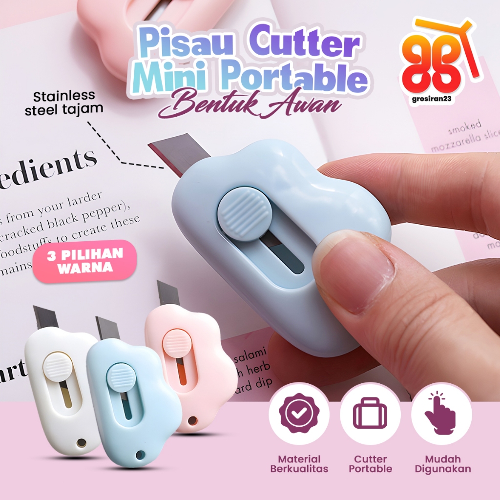 

Mini Cutter Lucu Bentuk Awan Pisau Kartun Untuk Alat Tulis Kantor Cutter Portable