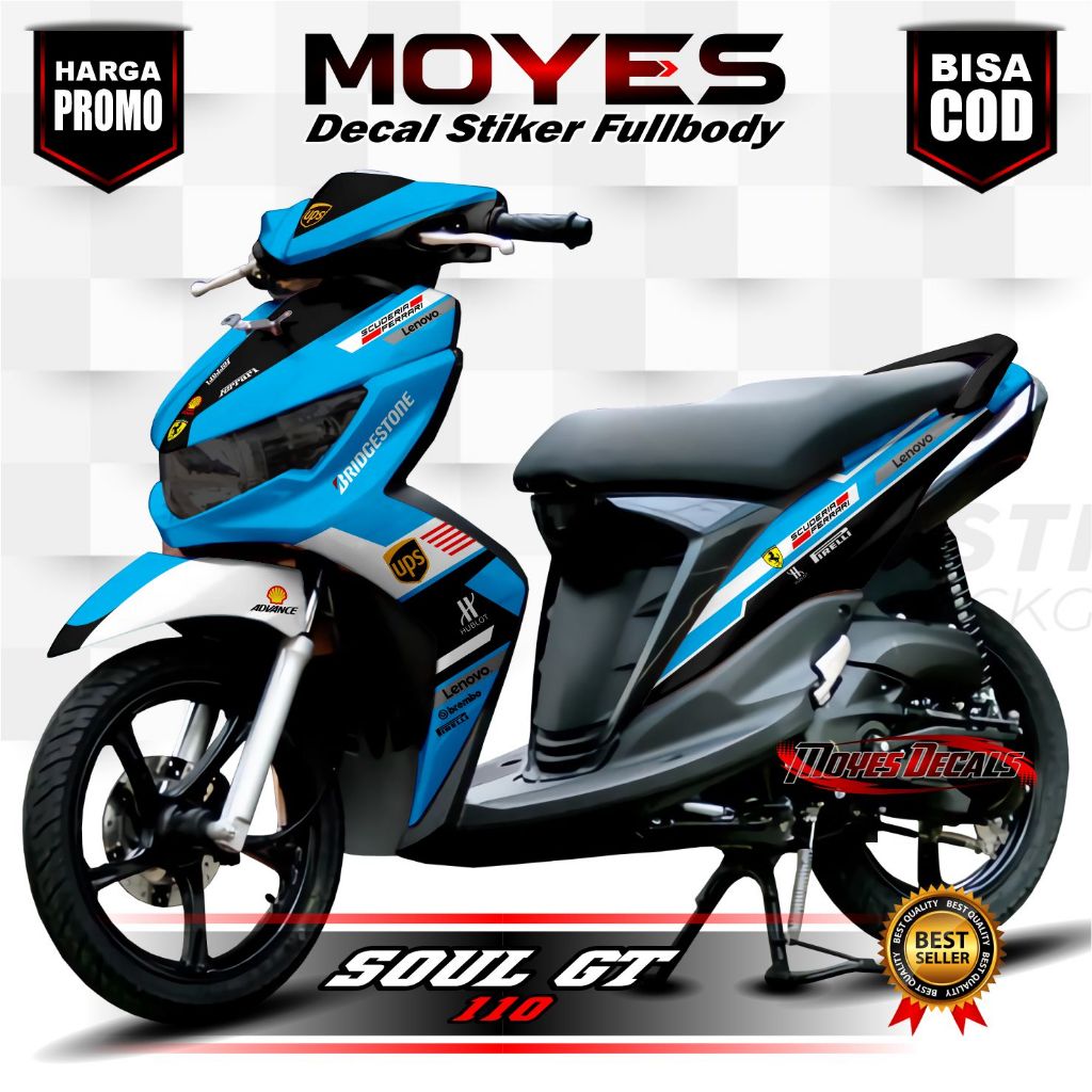 (COD) Decal stiker yamaha Mio Soul Gt 110 fullbody Stiker Variasi Mio GT motip terlaris