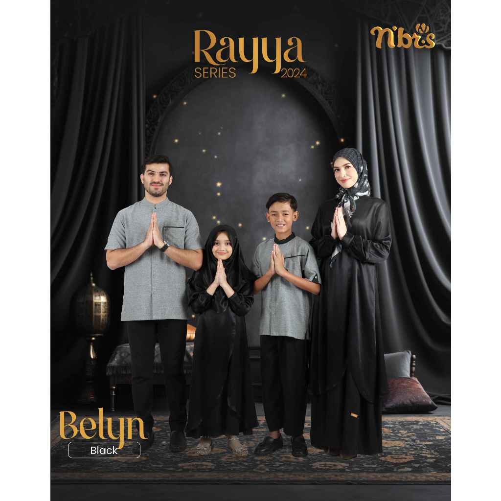 SARIMBIT NIBRAS 2024 BELYN BLACK ORIGINAL BY NBRS FASHION DRESS BAJU BUSANA MUSLIM WANITA BUSUI ATAS