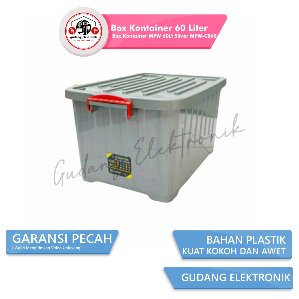 Box Kontainer MPW Container Box 60Lt Silver MPW-CB60