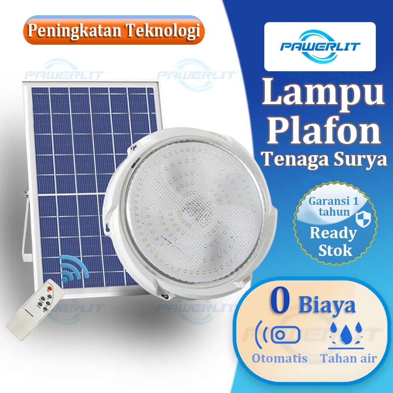 PAWERLIT Lampu led Kamar Lampu Solar Panel Indoor Lampu Tidur Kamar Lampu Tenaga Surya Lampu Plafon