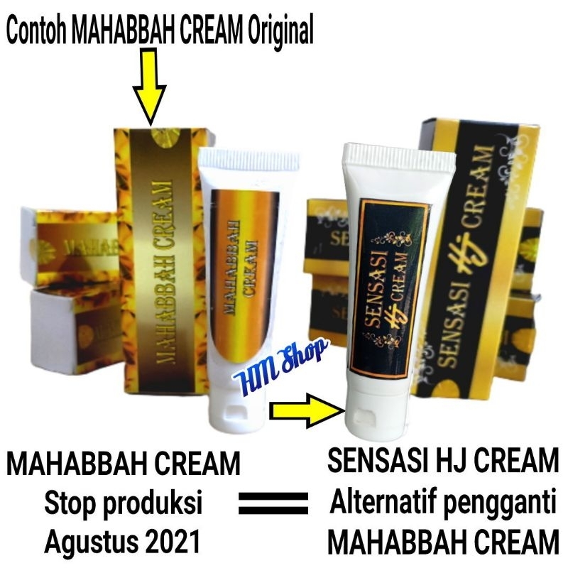 Original SENSASI Cream Obat Kuat Pria Oles Alternatif Pengganti Mahabbah Cream Hajar Anti Ejakulasi 