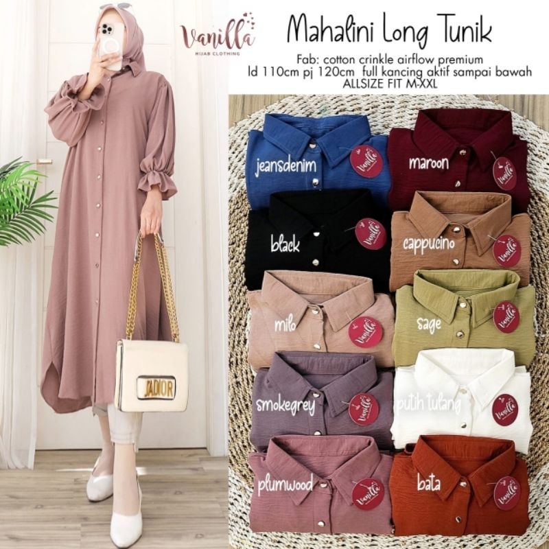 MOCA Mahalini Long Tunik 110 VNL Meong Solo