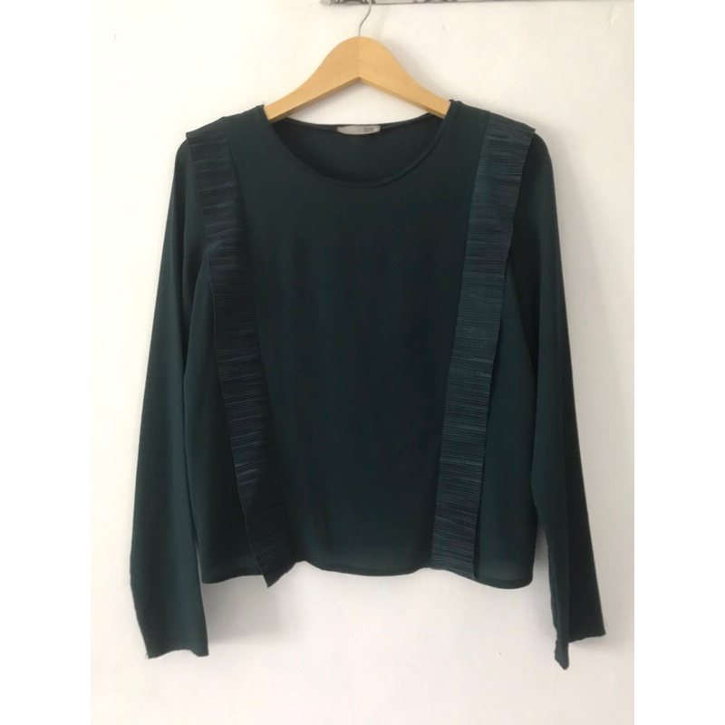 blouse mix zara emerald