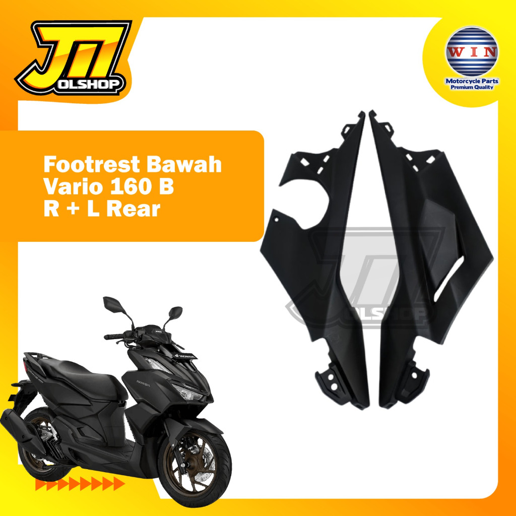 1 Set kanan kiri cover samping dek bawah Vario 160 B  R + L Rear merk WIN. Footrest Bawah Vario 160 