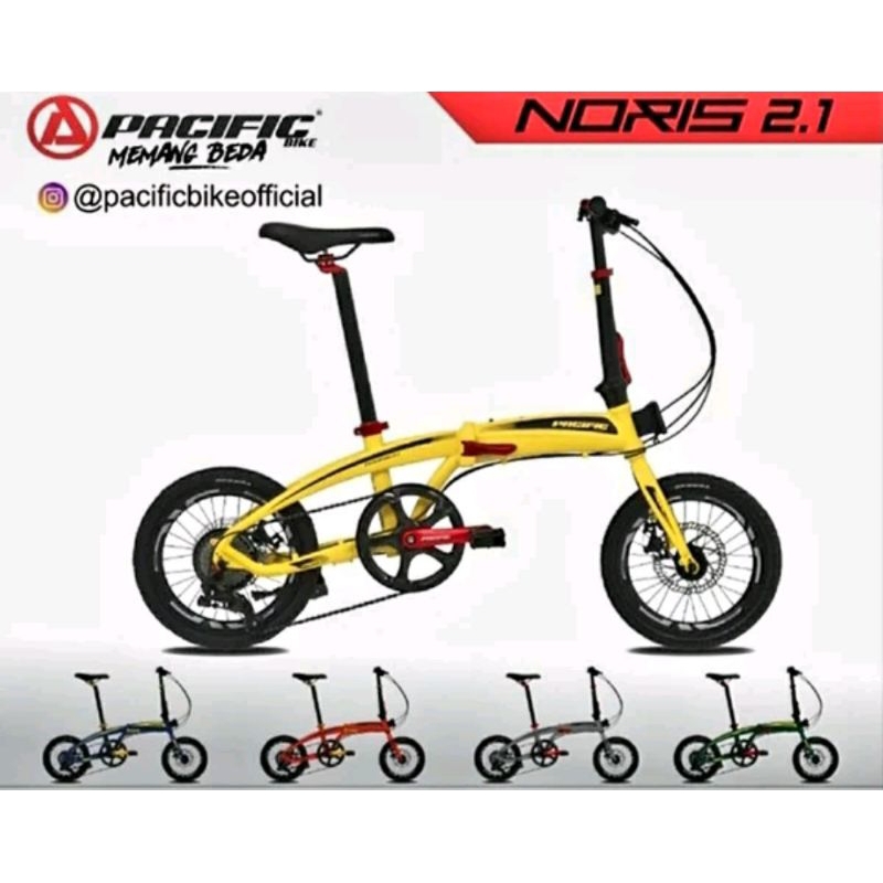 Sepeda Lipat 16 Pacific Noris 2.1 8 speed