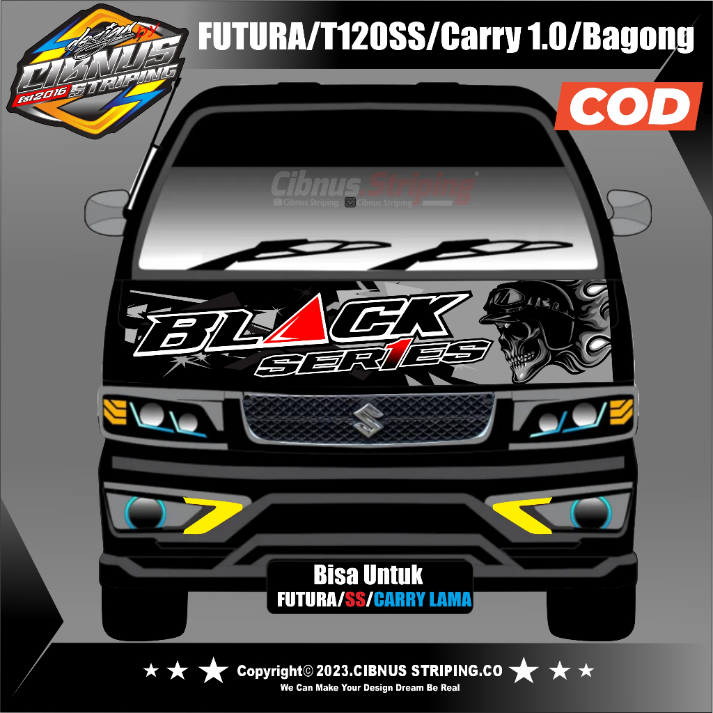 STIKER KABIN MOBIL PICKUP FUTURA/T120SS/CARRY BAGONG